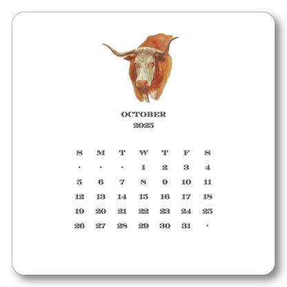 2025 Texas Calendar with Easel