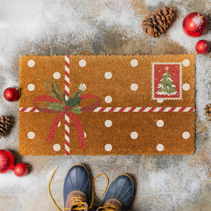Christmas Postcard Coir Mat