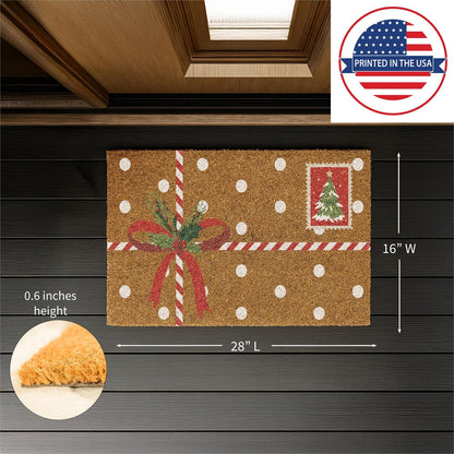 Christmas Postcard Coir Mat