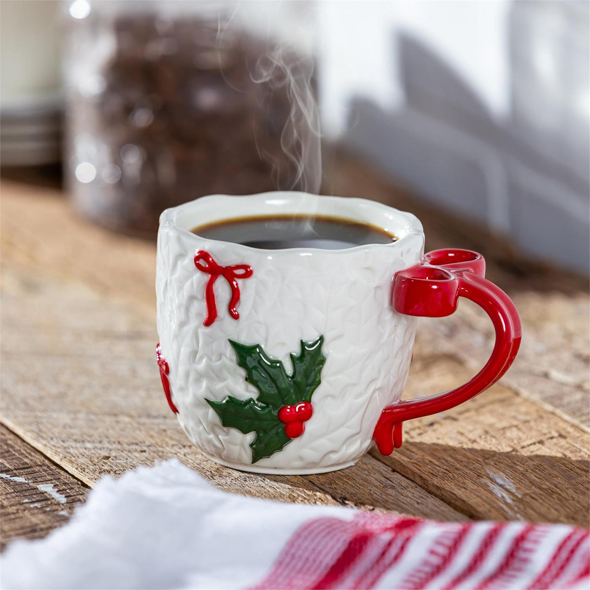 Holly Berries & Bows Mug