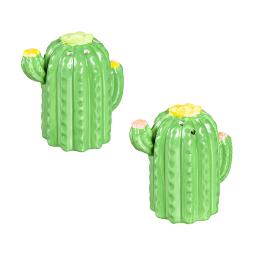 Ceramic Cactus Salt & Pepper Shaker Set