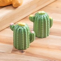 Ceramic Cactus Salt & Pepper Shaker Set