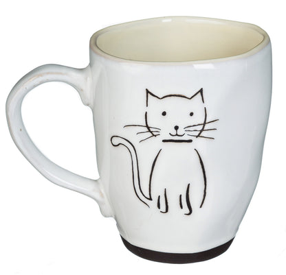 Ceramic Cup Gift Set, 16 OZ, Pet Cat