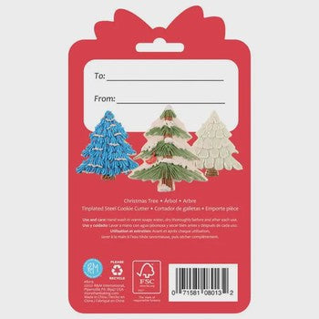 Christmas Tree Cookie Cutter 3.5" Carded