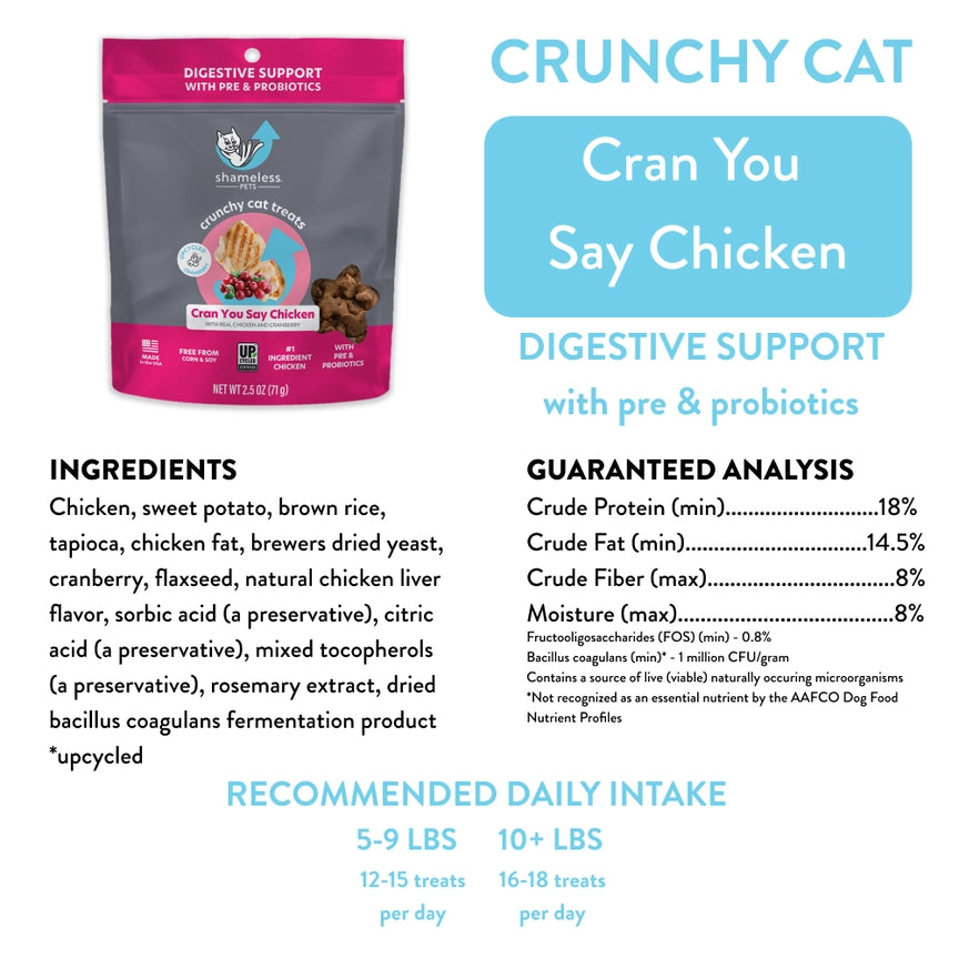 Cran U Say Chicken Crunchy Cat Treats