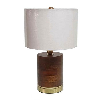 Wood & Brass Table Lamp