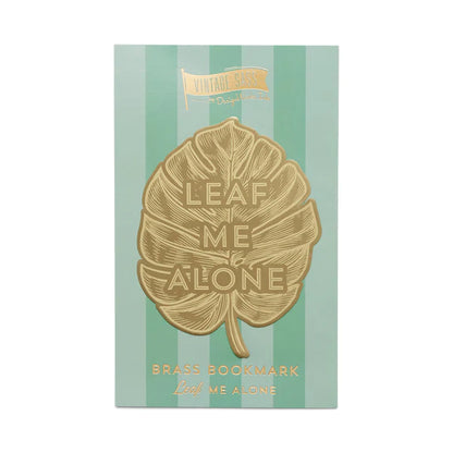 DesignWorks Ink Vintage Sass Brass Bookmark - Leaf Me Alone