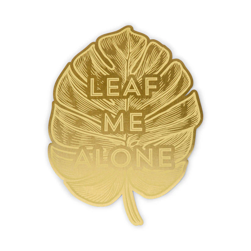 DesignWorks Ink Vintage Sass Brass Bookmark - Leaf Me Alone