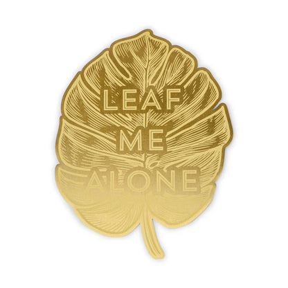 DesignWorks Ink Vintage Sass Brass Bookmark - Leaf Me Alone