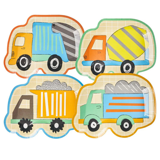 Truck Die Cut Paper Plate