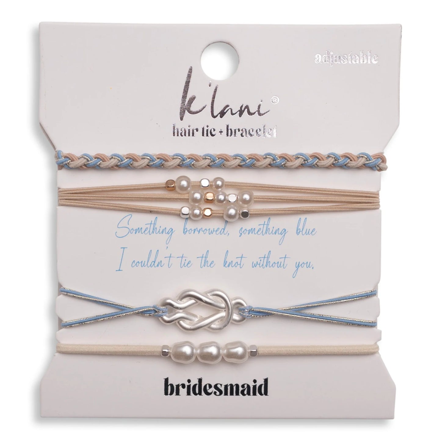 "Bridesmaid" Hair Tie Bracelets