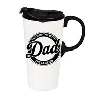 The Man The Myth The Legend Dad Ceramic Travel Mug & Gift Box