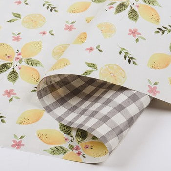 Double Sided Gift Wrap - Lemons