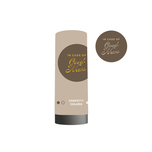 In Case of Good News Confetti Popper - Taupe