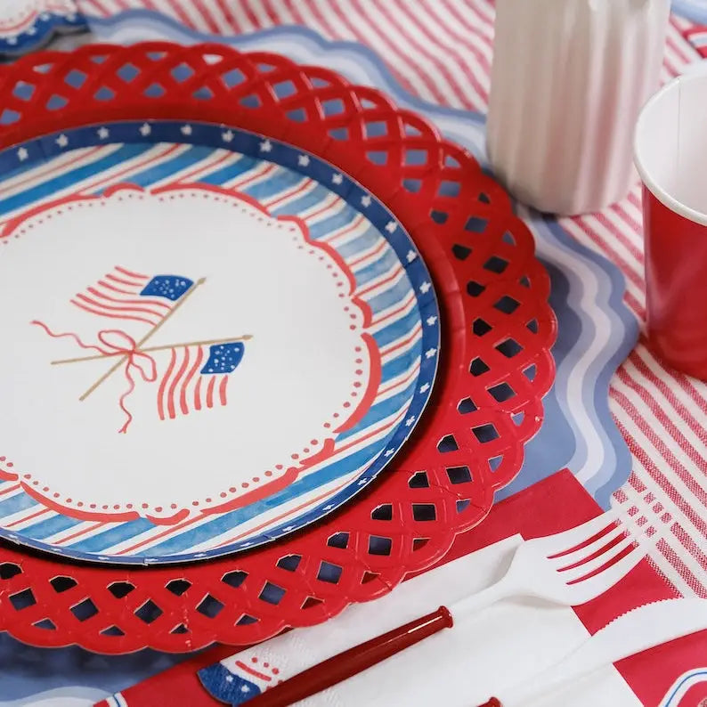 Americana Paper Plates - Set Of 8