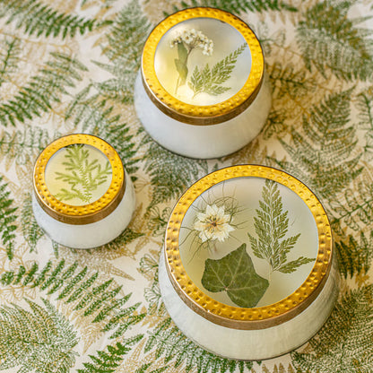 Forest Pressed Floral Candle by Rosy Rings