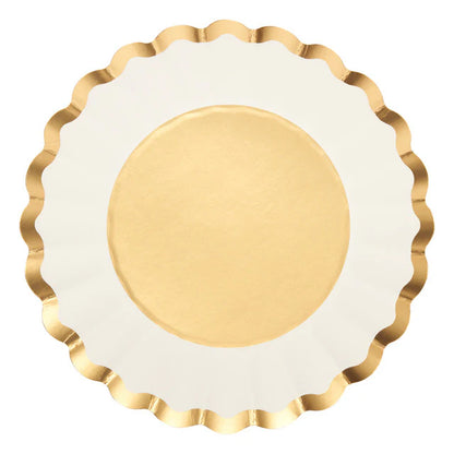 Gold & White Salad Plate