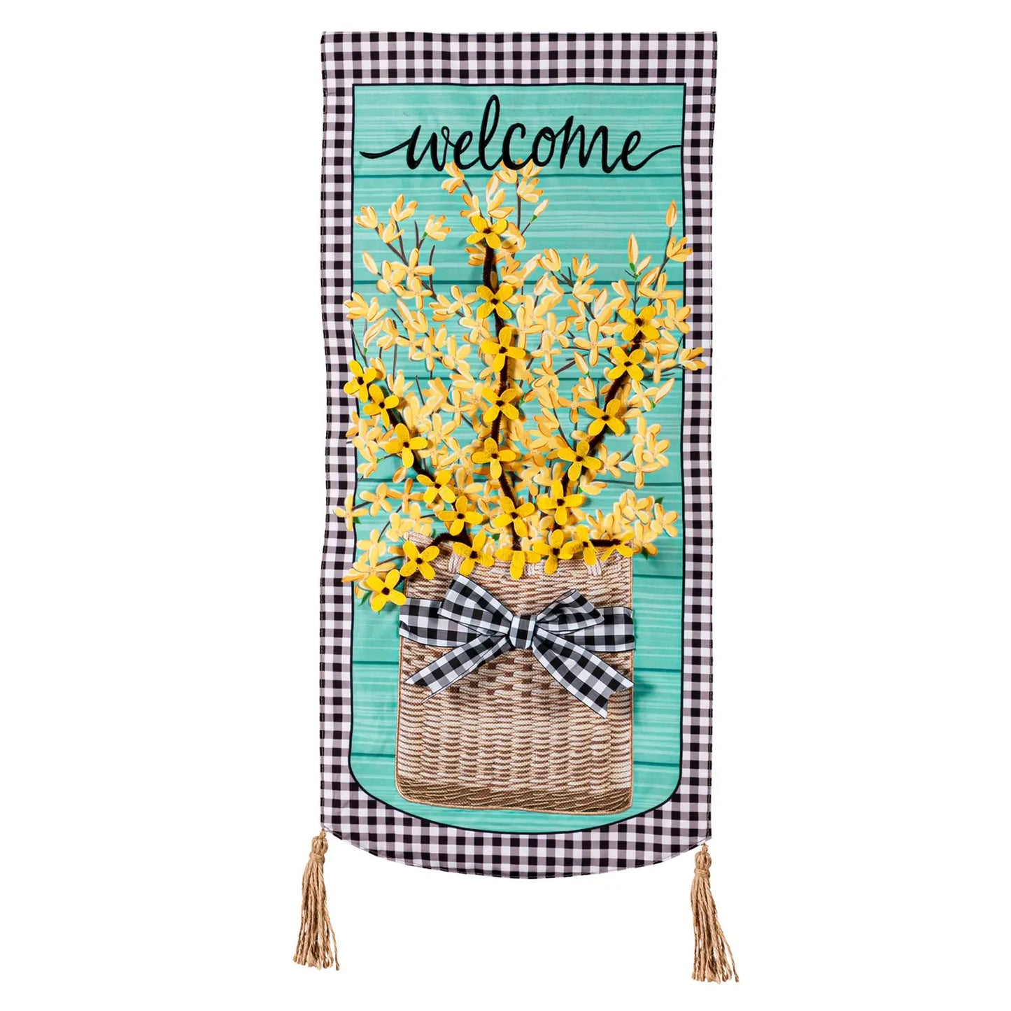 Forsythia Basket Textile Décor