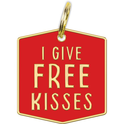 Collar Charm- I Give Free Kisses