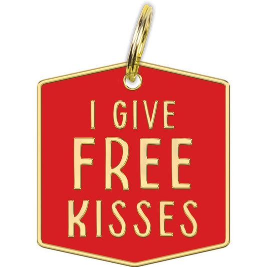 Collar Charm- I Give Free Kisses