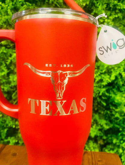 Swig Life Crimson Red Texas Mega Mug Tumbler - 40 oz