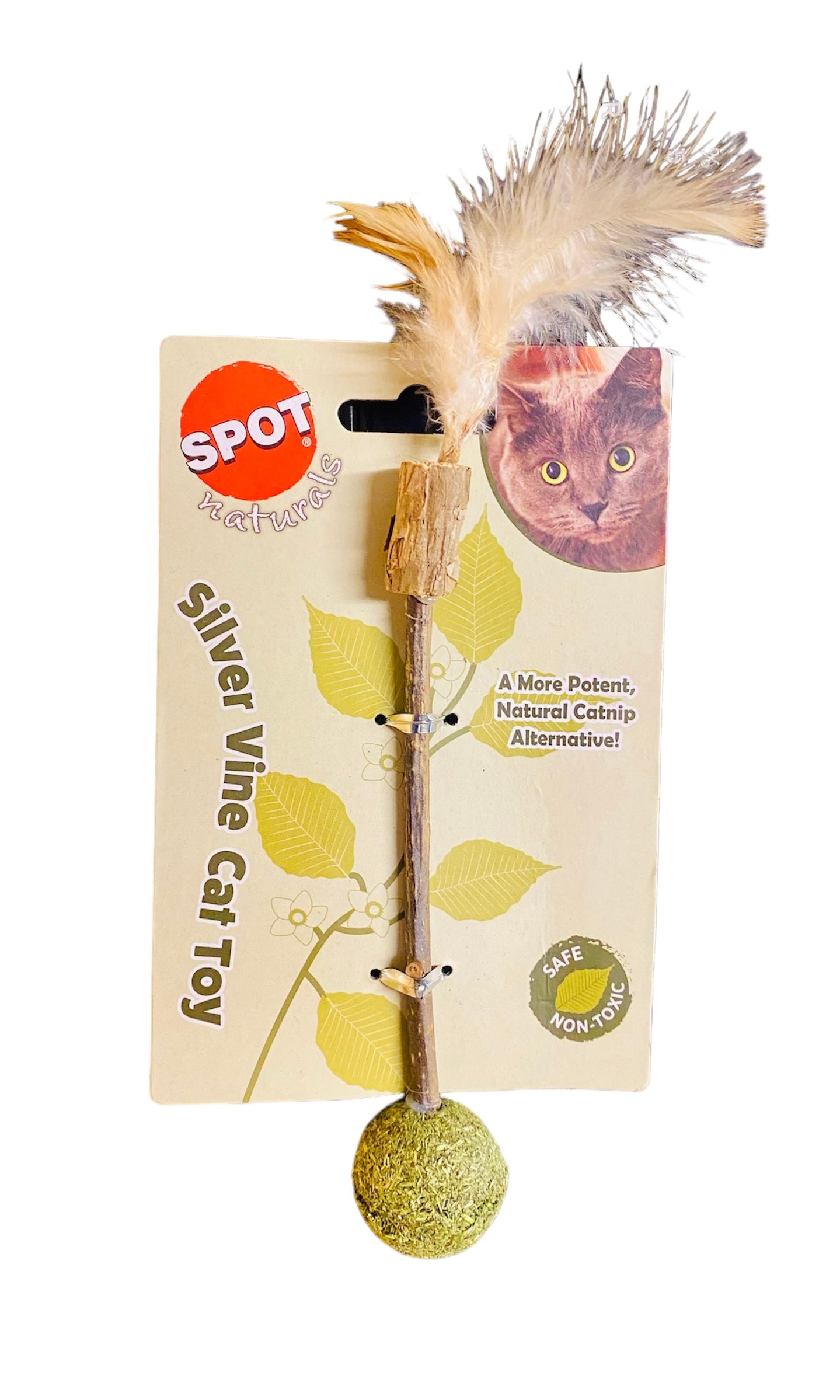 Ethical/Spot Silver Vine and Feathers Cat Toy