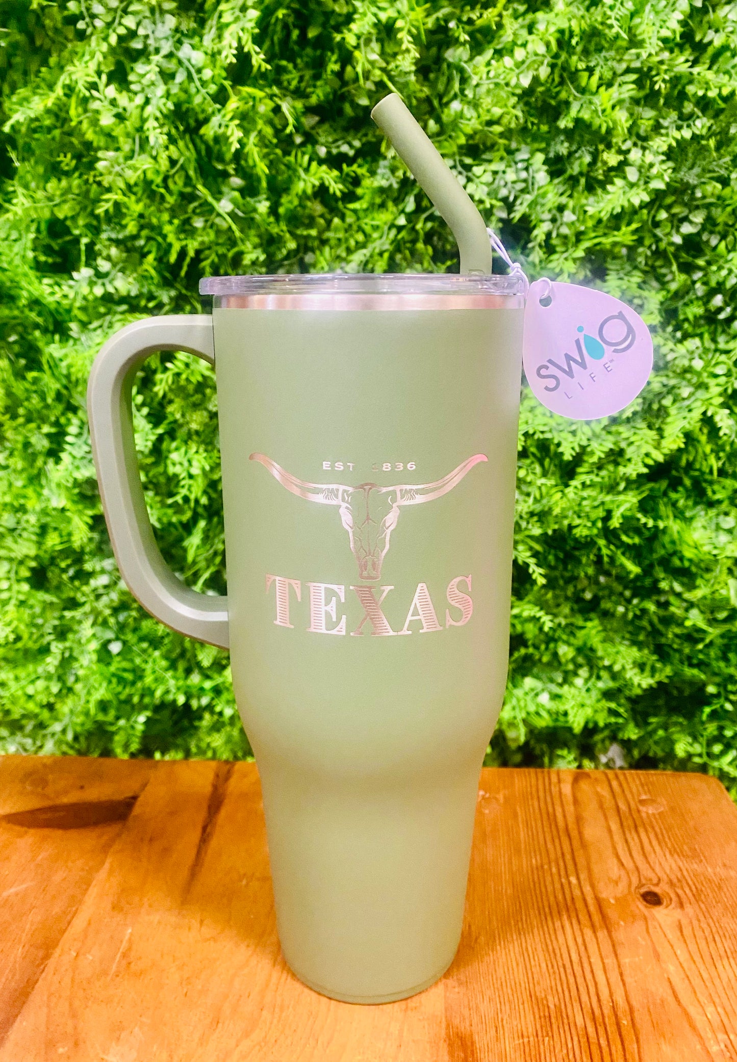 Swig Life Olive Green Texas Mega Mug Tumbler (40oz)