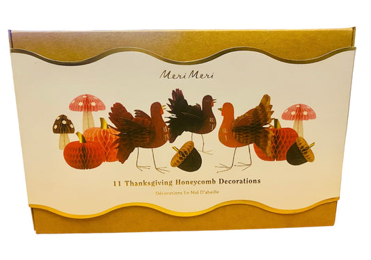 Fall & Thanksgiving Honeycomb Decorations