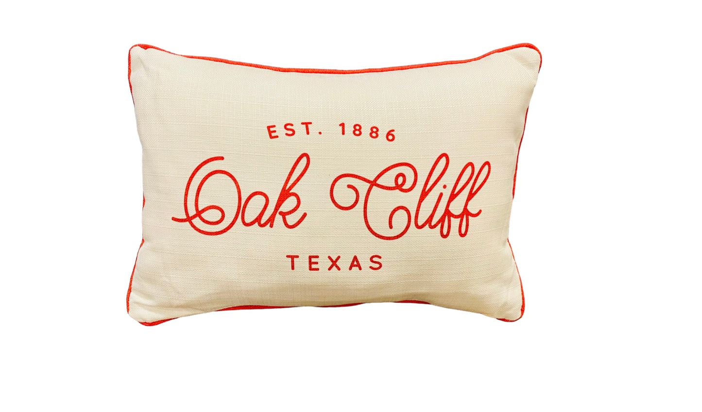 Oak Cliff Texas Lumbar Throw Pillow