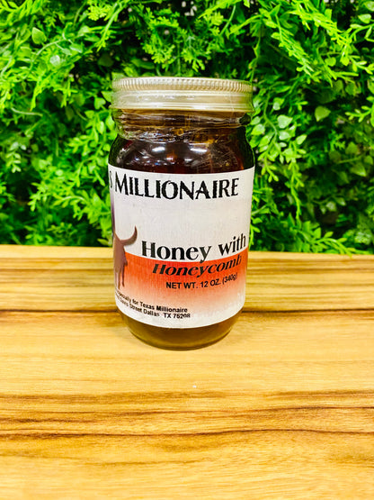 Texas Millionaire Honey With Honeycomb - 12oz