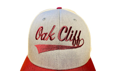 Oak Cliff Maroon & Gray Snapback Trucker Hat