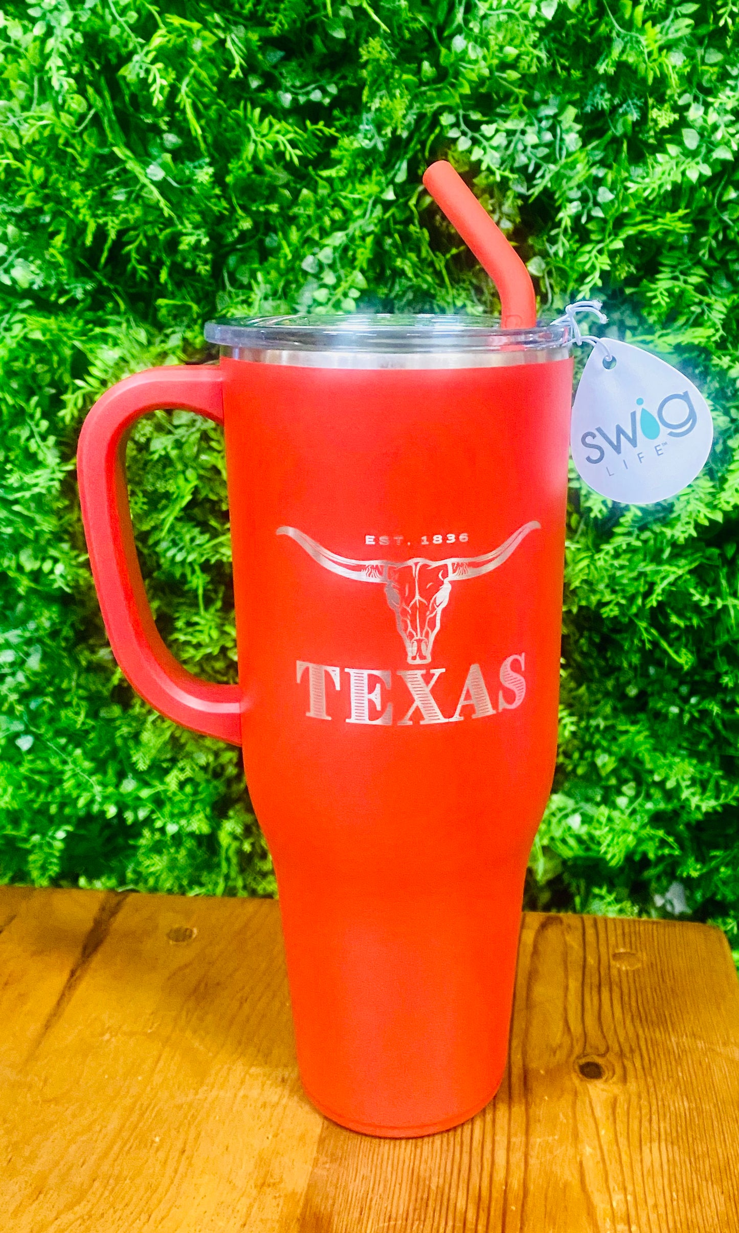 Swig Life Crimson Red Texas Mega Mug Tumbler - 40 oz