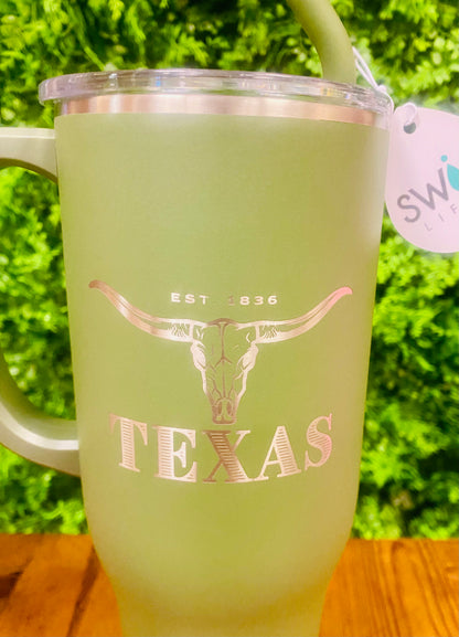 Swig Life Olive Green Texas Mega Mug Tumbler (40oz)