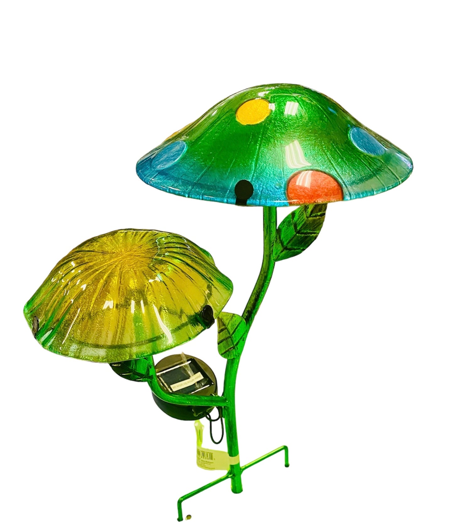 Glass Mushroom Solar Garden Stake