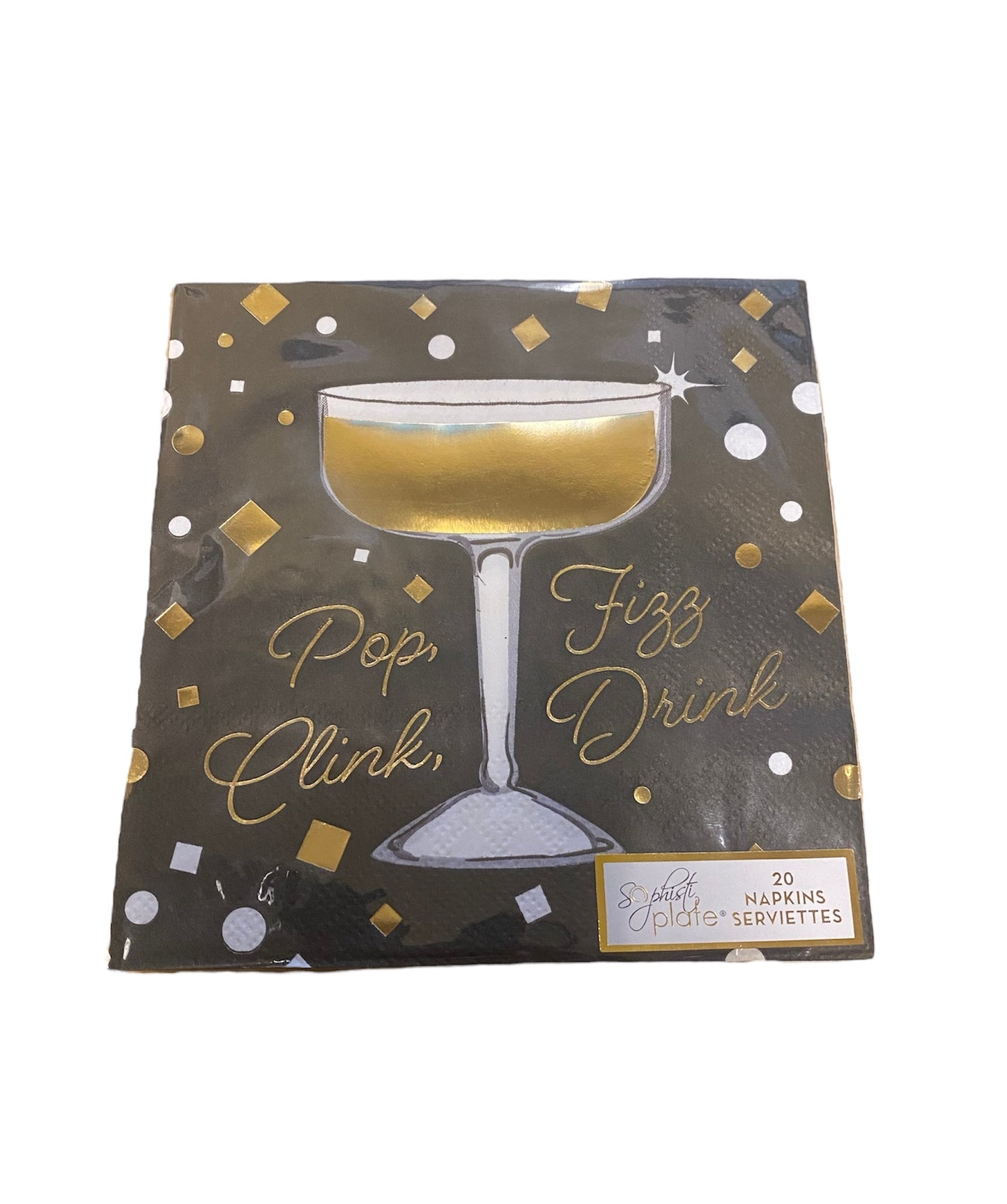 Pop, Fizz, Click, Drink Paper Cocktail Napkin