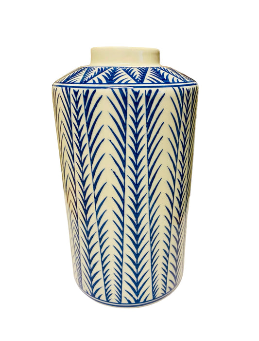 Blue and White Ceramic Decorative Vase