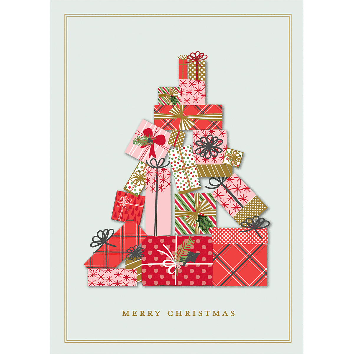 Present Christmas Tree Card