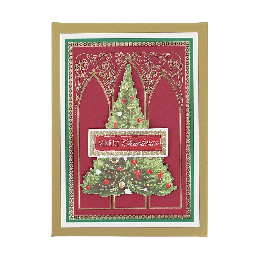 Cathedral Christmas Tree Boxed Cards - 10 ct