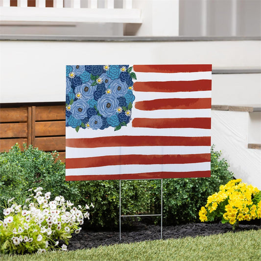 Blooming Americana Yard Stake