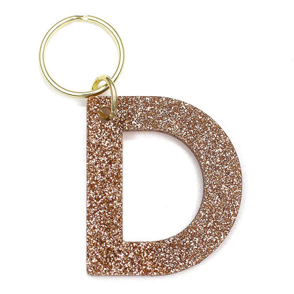 Glitter Letter Initial Keychains A-Z