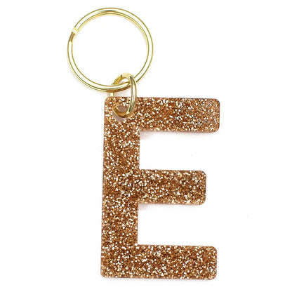 Glitter Letter Initial Keychains A-Z