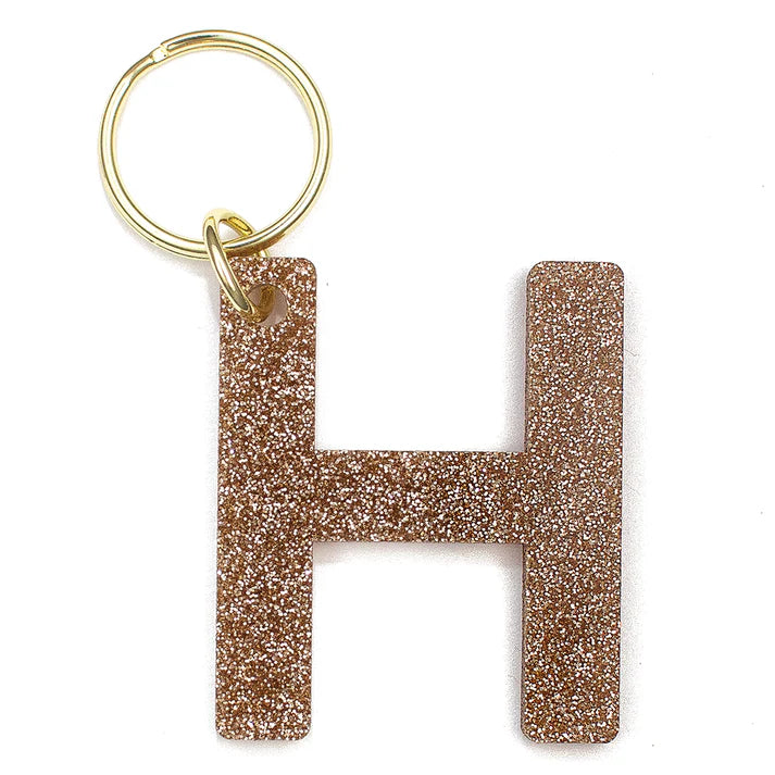 Glitter Letter Initial Keychains A-Z