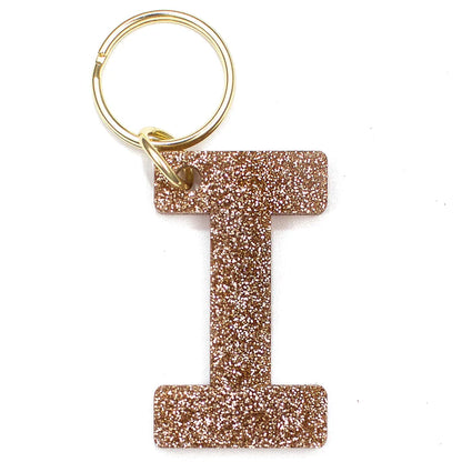 Glitter Letter Initial Keychains A-Z