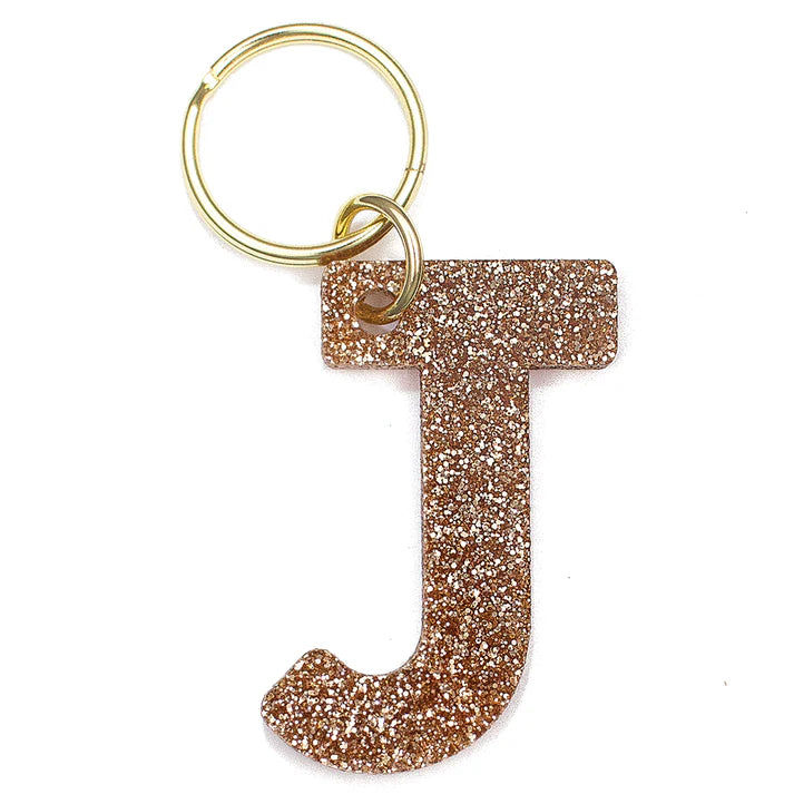 Glitter Letter Initial Keychains A-Z