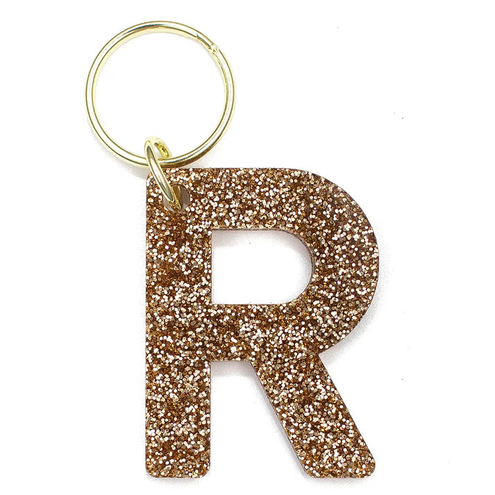 Glitter Letter Initial Keychains A-Z