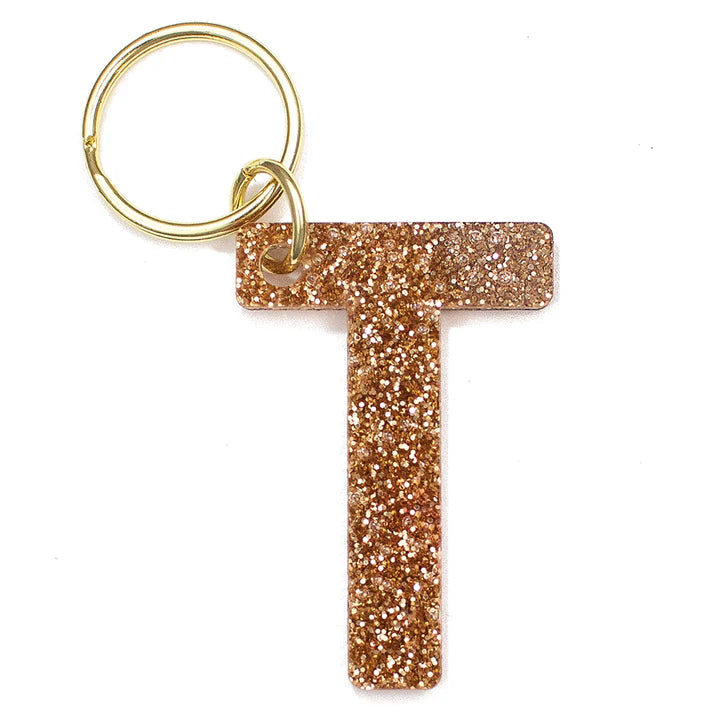 Glitter Letter Initial Keychains A-Z