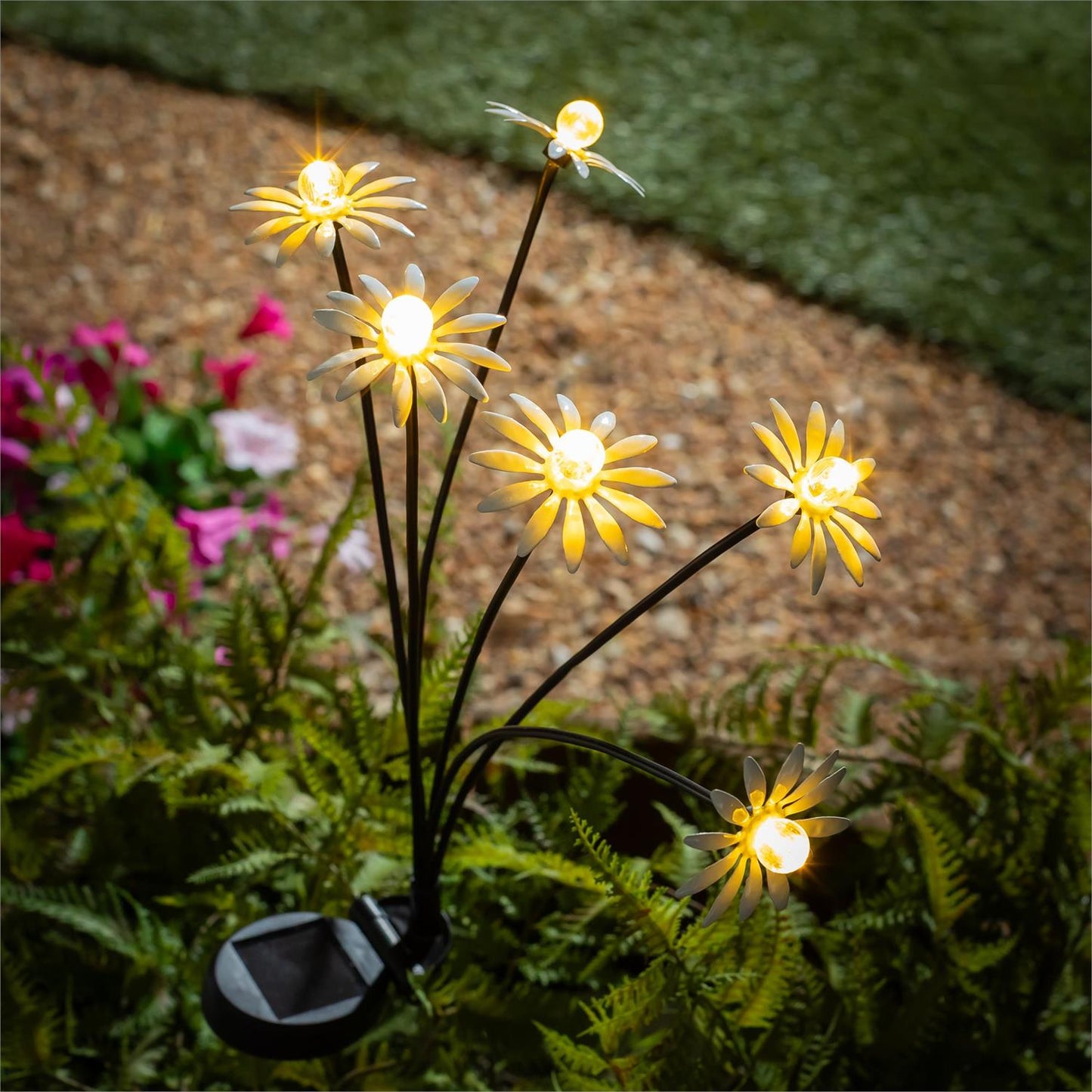 "What She Shed" Metal Daisy Solar Stake