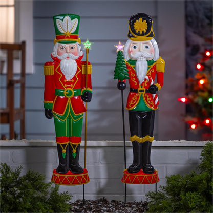 Metal Nutcracker Garden Stake