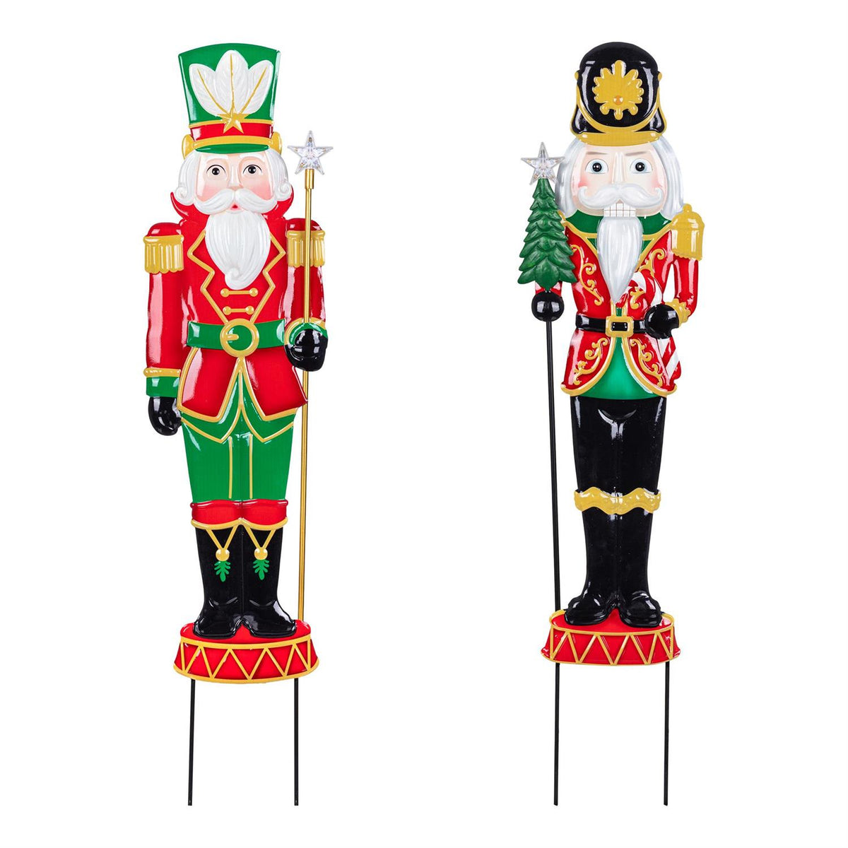Metal Nutcracker Garden Stake
