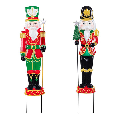Metal Nutcracker Garden Stake